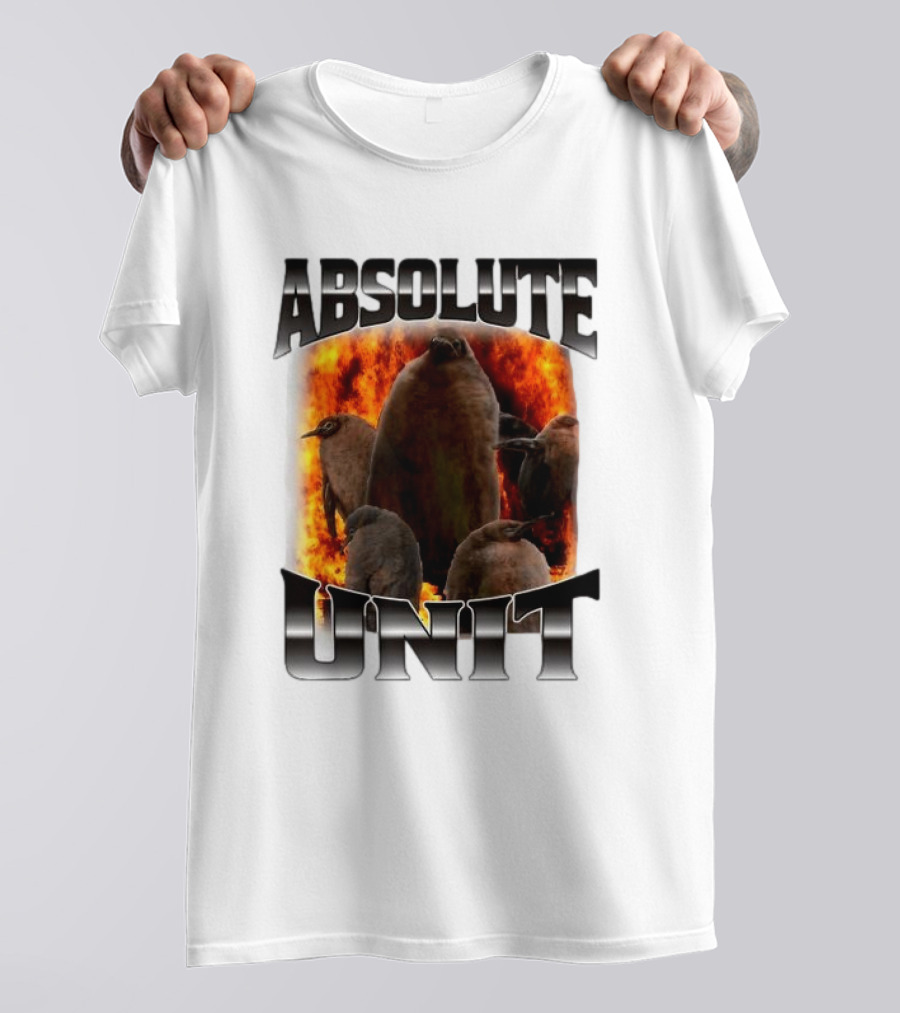Absolute Unit Penguin Fire Bootleg Rap T-Shirt