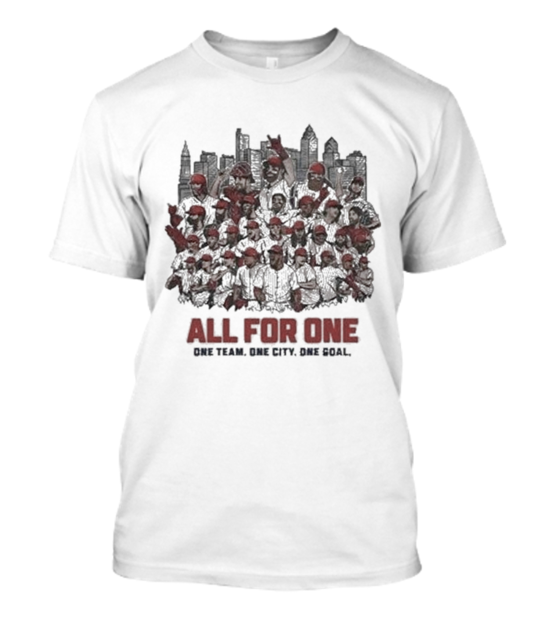 Philadelphia Phillies All For One Team Unity City Pride Championship Ambition T-Shirt