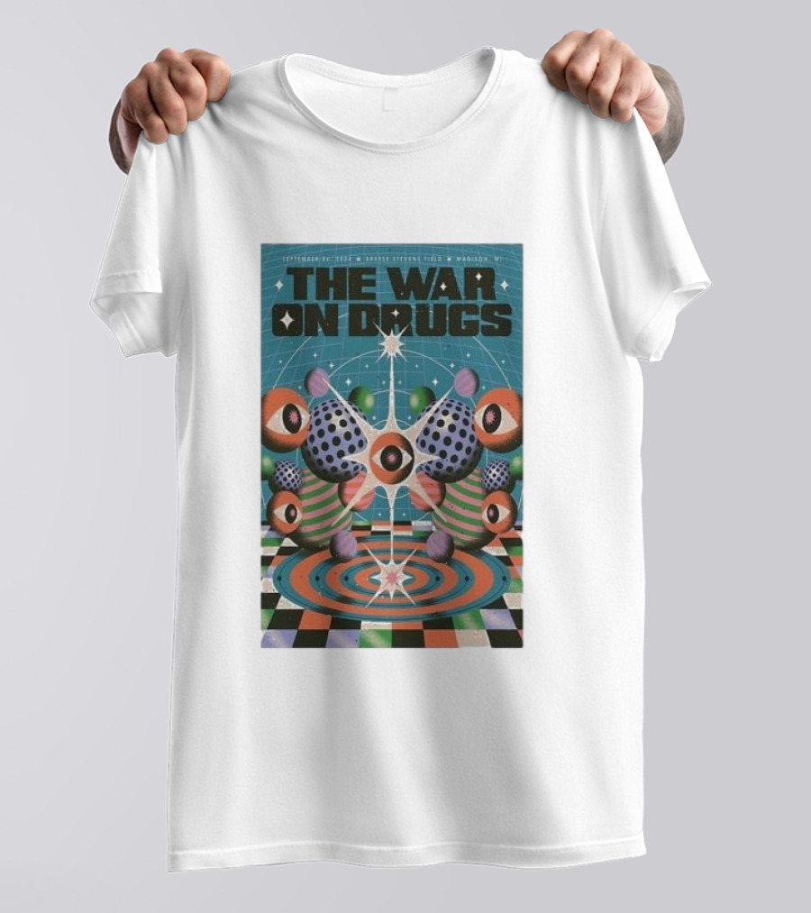 The War On Drugs Concert At Breese Stevens Field Madison WI September 26 2024 Psychedelic Eye T-Shirt