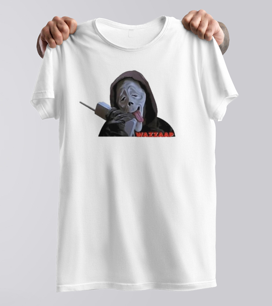 Shithead Steve Wazzap Ghost Face Phone T-Shirt