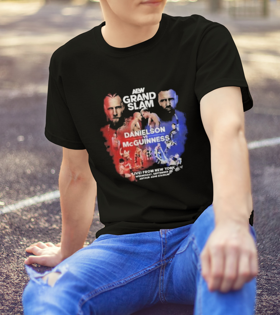 Aew Grand Slam Live From New York Danielson Vs Mcguinness Wednesday September Arthur Ashe Stadium T-Shirt