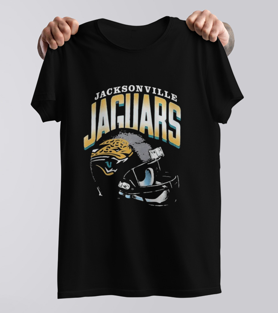 Jacksonville Jaguars Gradient Jaguars Helmet T-Shirt