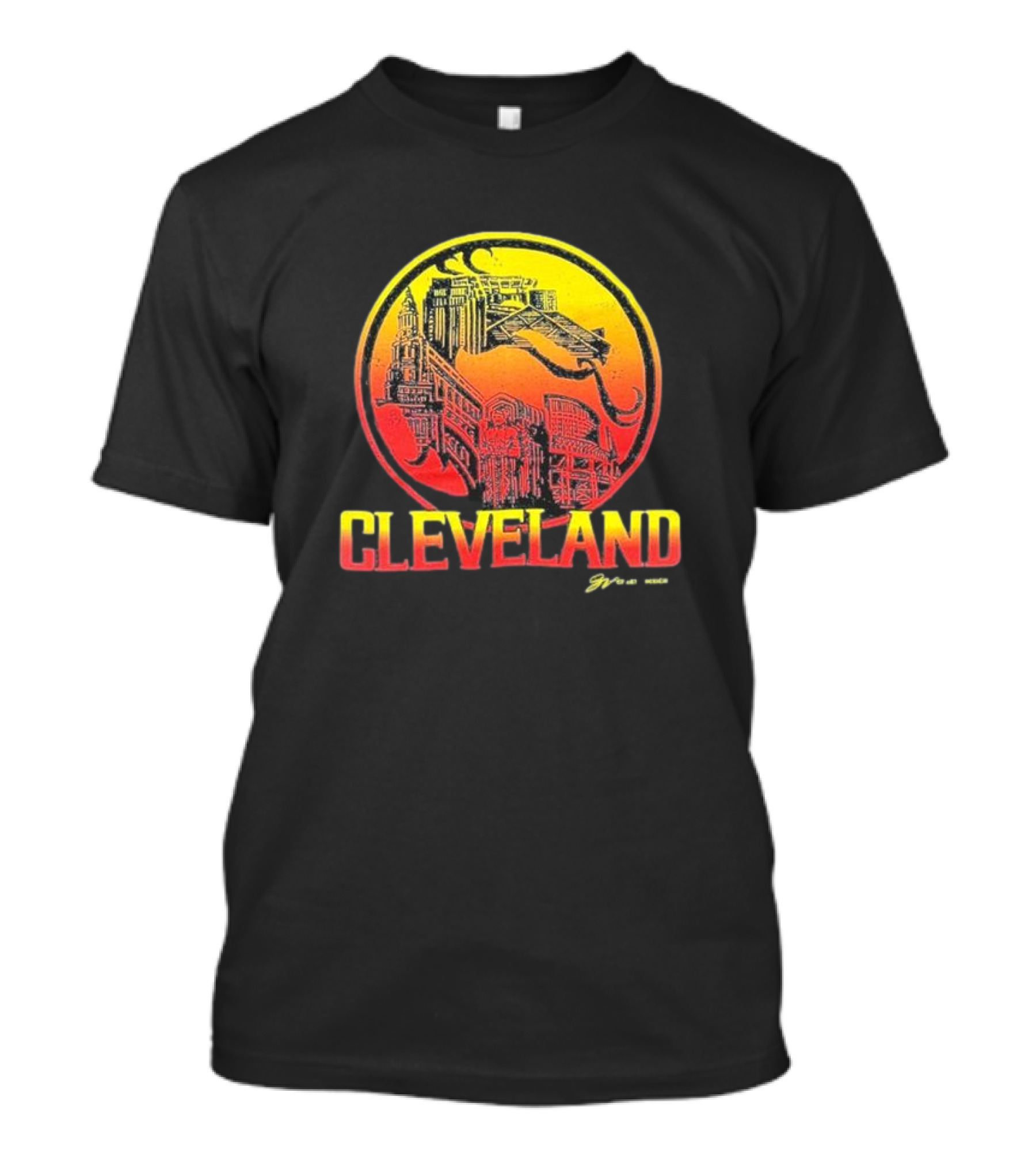 Cleveland 2024 Dragon Cityscape Round T-Shirt