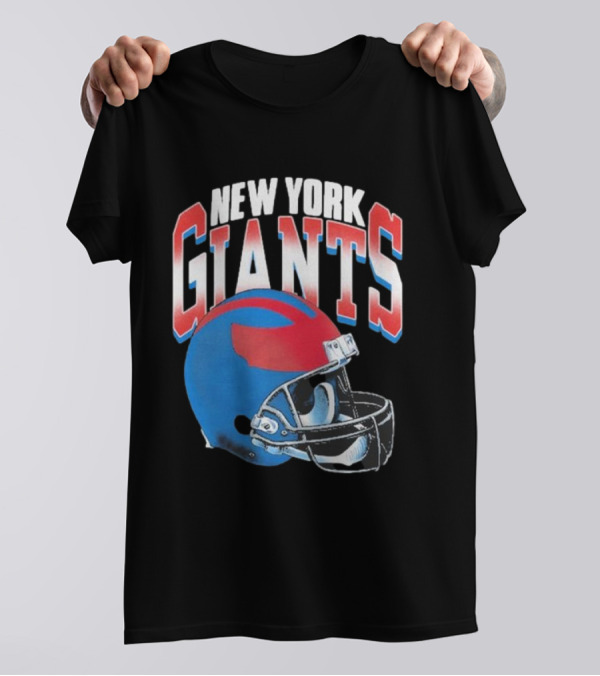 NEW YORK GIANTS GRADIENT HELMET BLUE RED T-Shirt