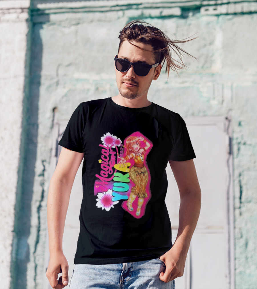 Magical Girl Yuka Sakazaki Vibrant Floral T-Shirt