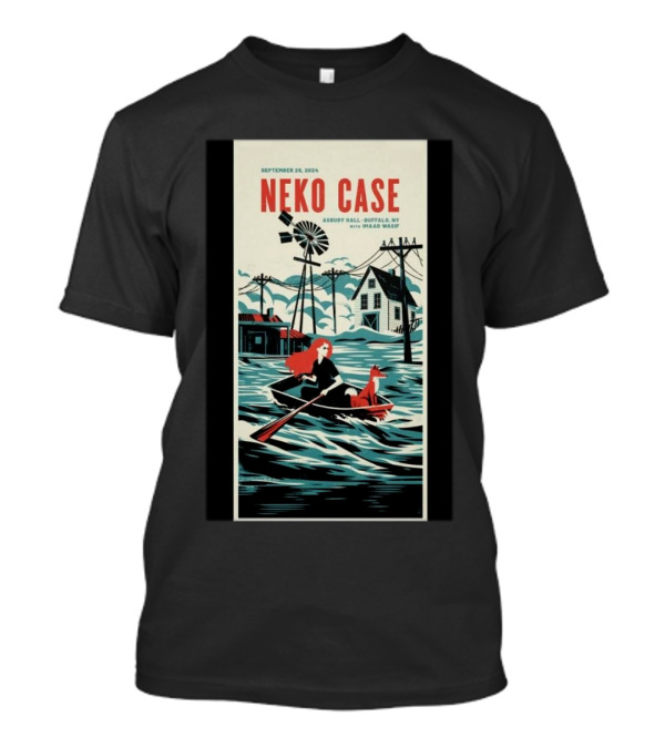 Neko Case September 29 2024 Asbury Hall Buffalo NY Gondola Scene With Windmill And Dog T-Shirt