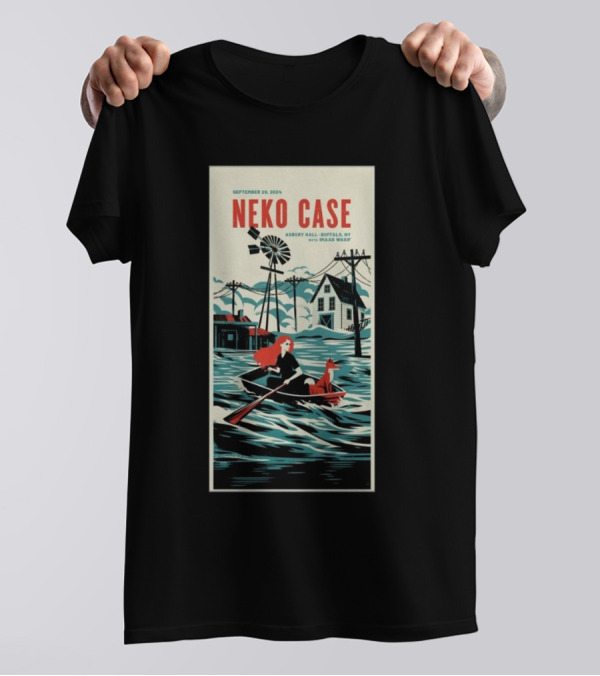 Neko Case September 29 2024 Asbury Hall Buffalo NY Gondola Scene With Windmill And Dog T-Shirt