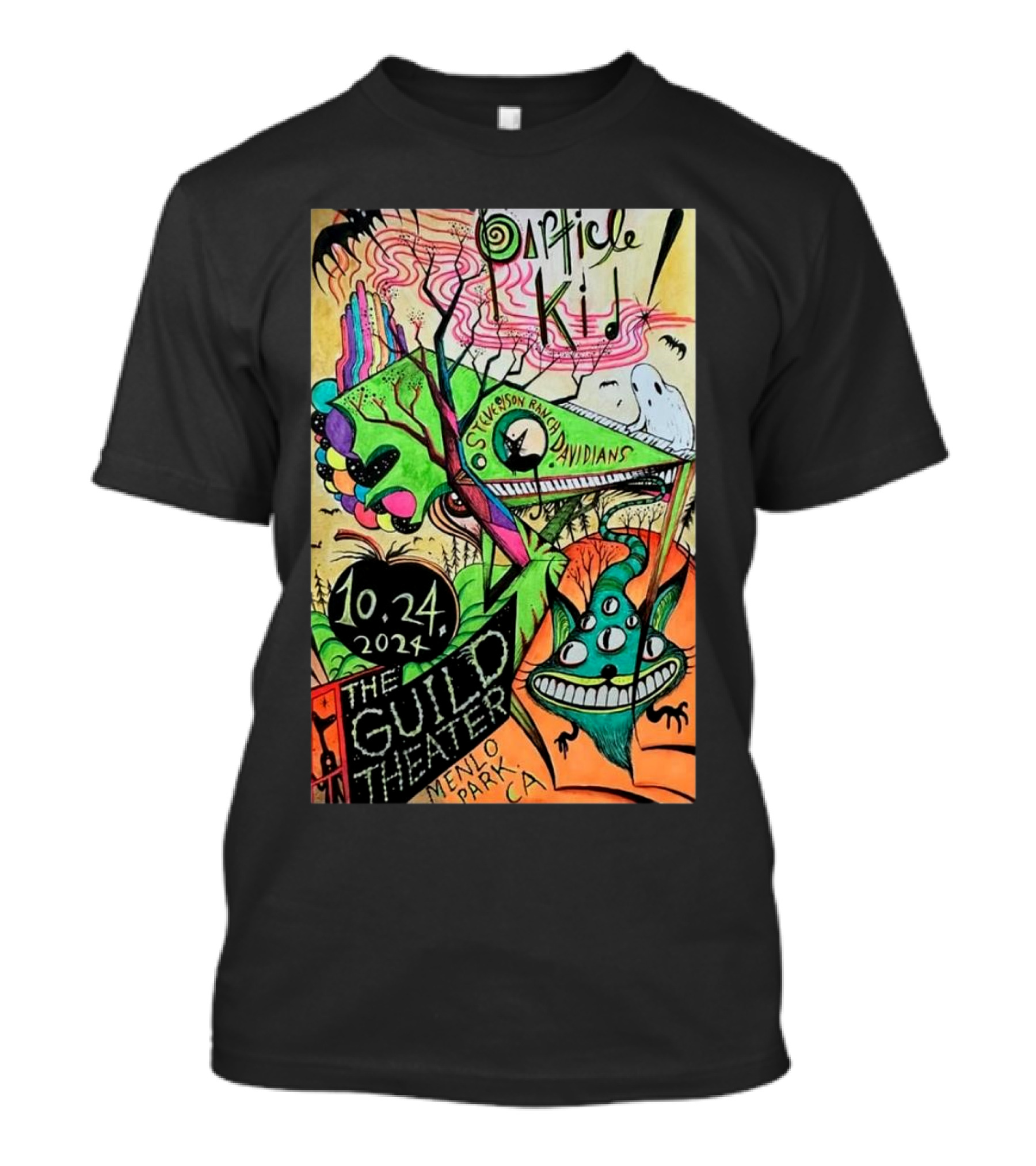Particle Kid Stevenson Ranch Davidians 10.24.2024 The Guild Theatre Menlo Park CA T-Shirt