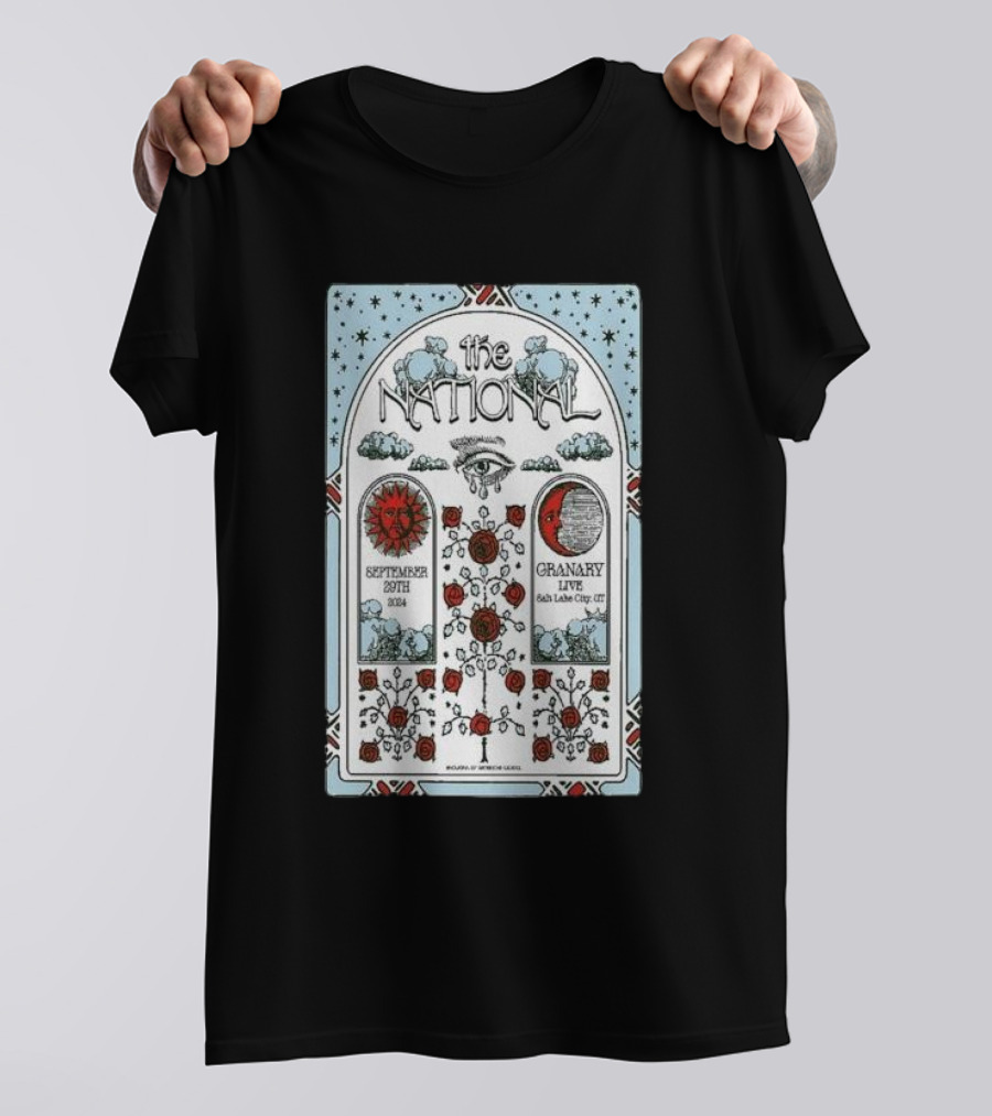 The National Concert Poster September 29 2024 Granary Live Salt Lake City Unique T-Shirt