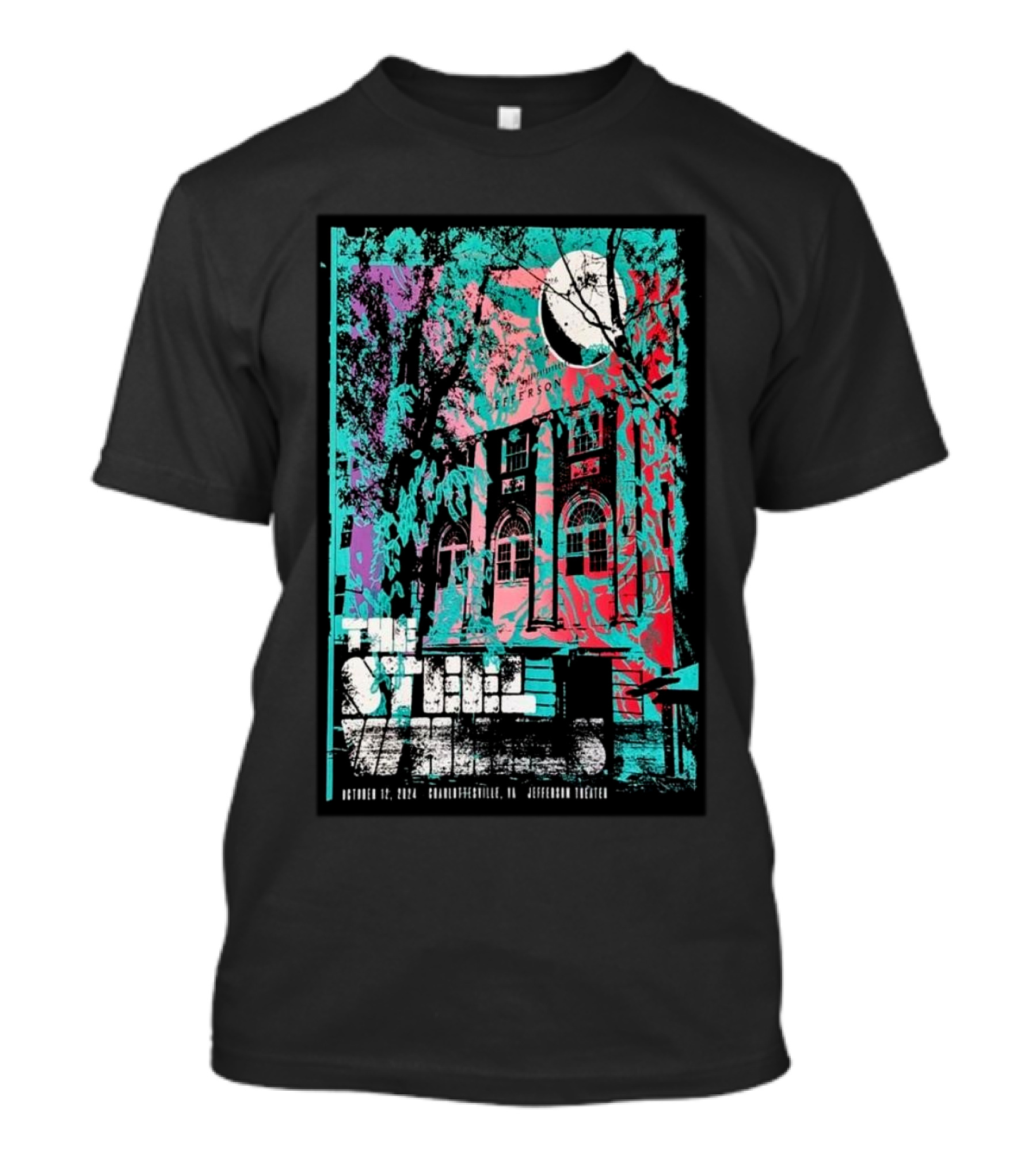 The Steel Wheels October 12 2024 Jefferson Theater Charlottesville VA Tour T-Shirt