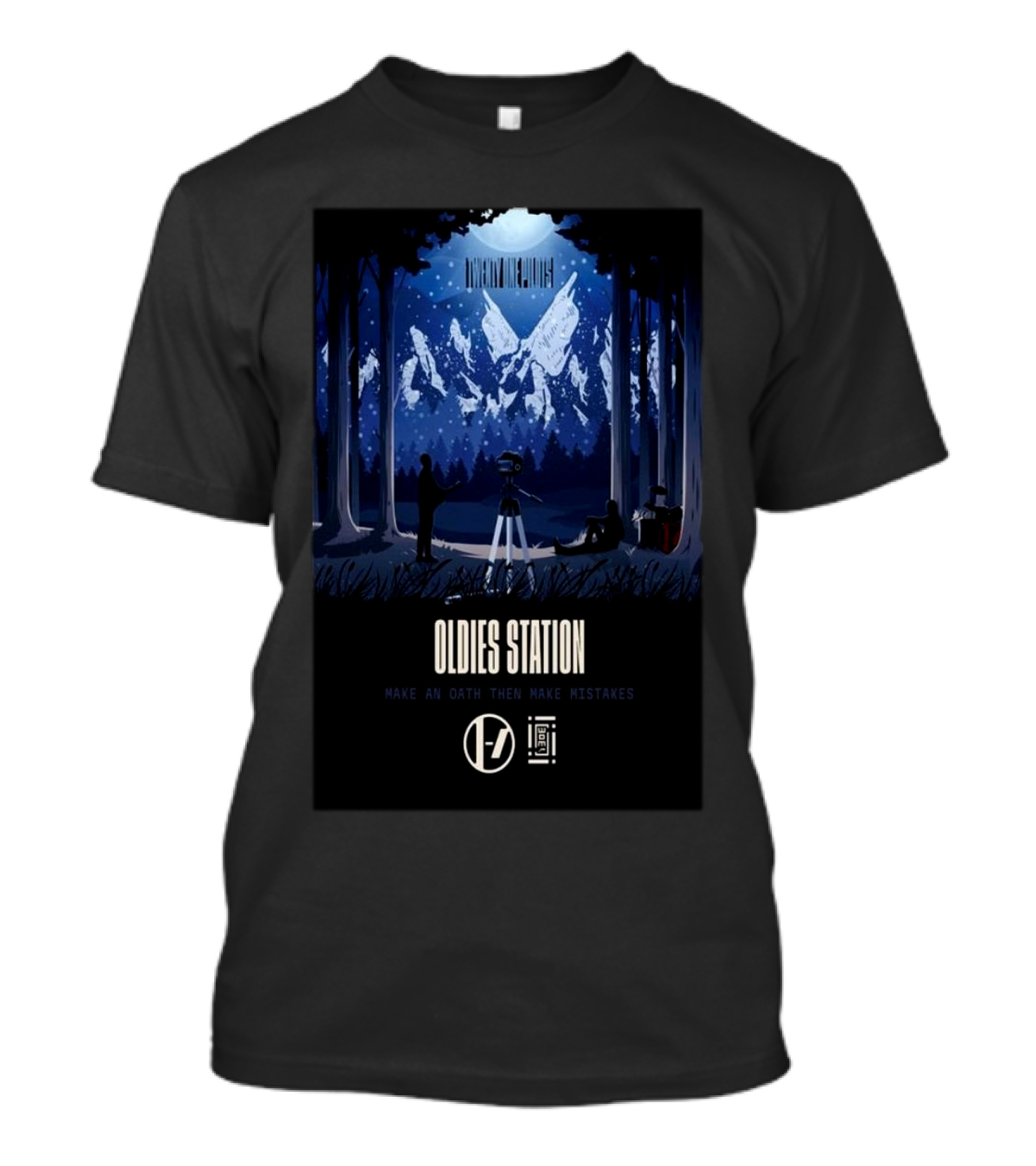 Twenty One Pilots Oldies Station Make An Oath Then Make Mistakes Night Scene T-Shirt