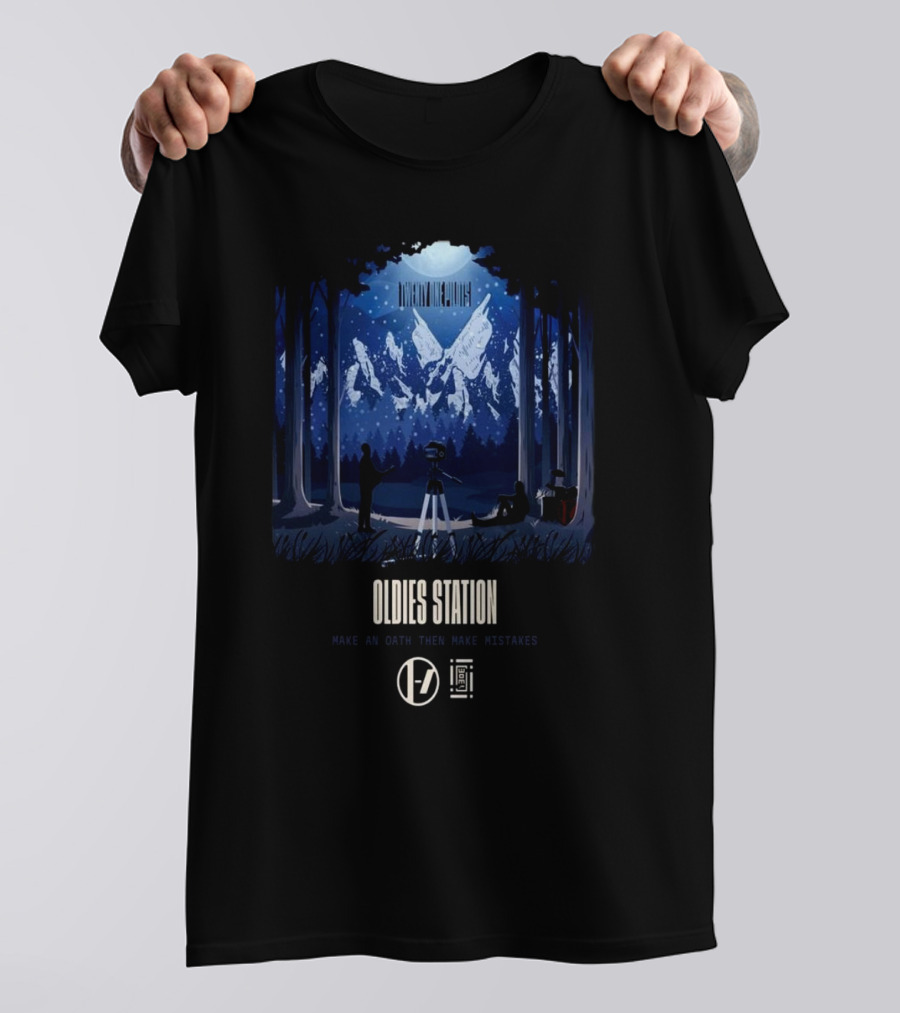 Twenty One Pilots Oldies Station Make An Oath Then Make Mistakes Night Scene T-Shirt