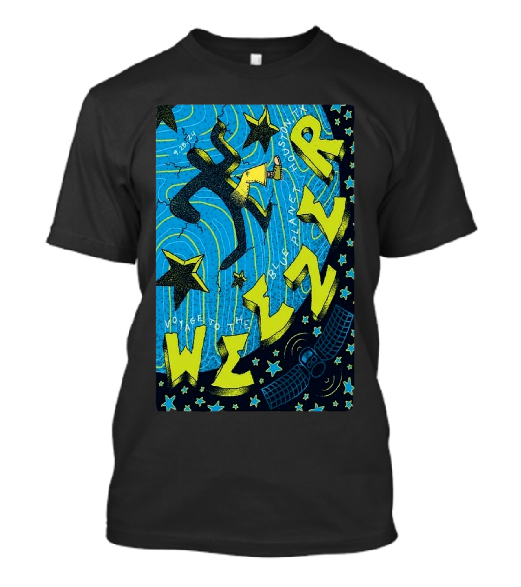 Weezer Voyager Blue Planet Houston TX September 28 2024 Live Concert T-Shirt