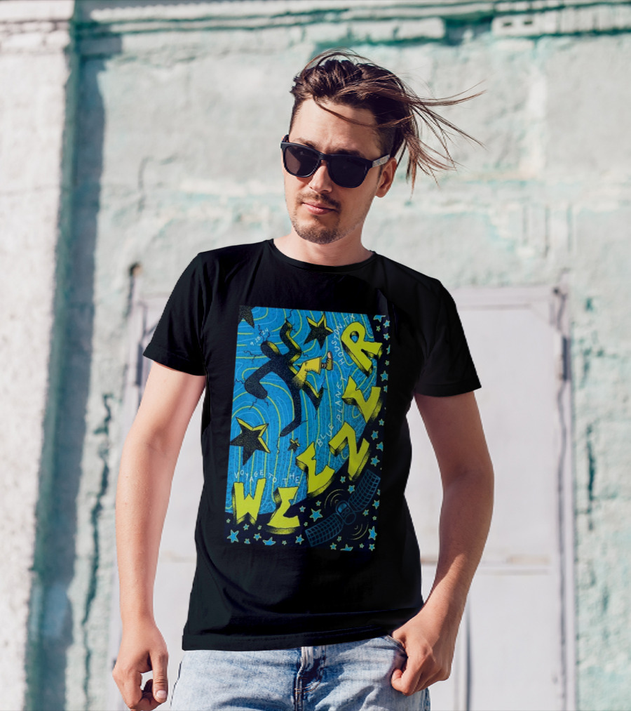 Weezer Voyager Blue Planet Houston TX September 28 2024 Live Concert T-Shirt