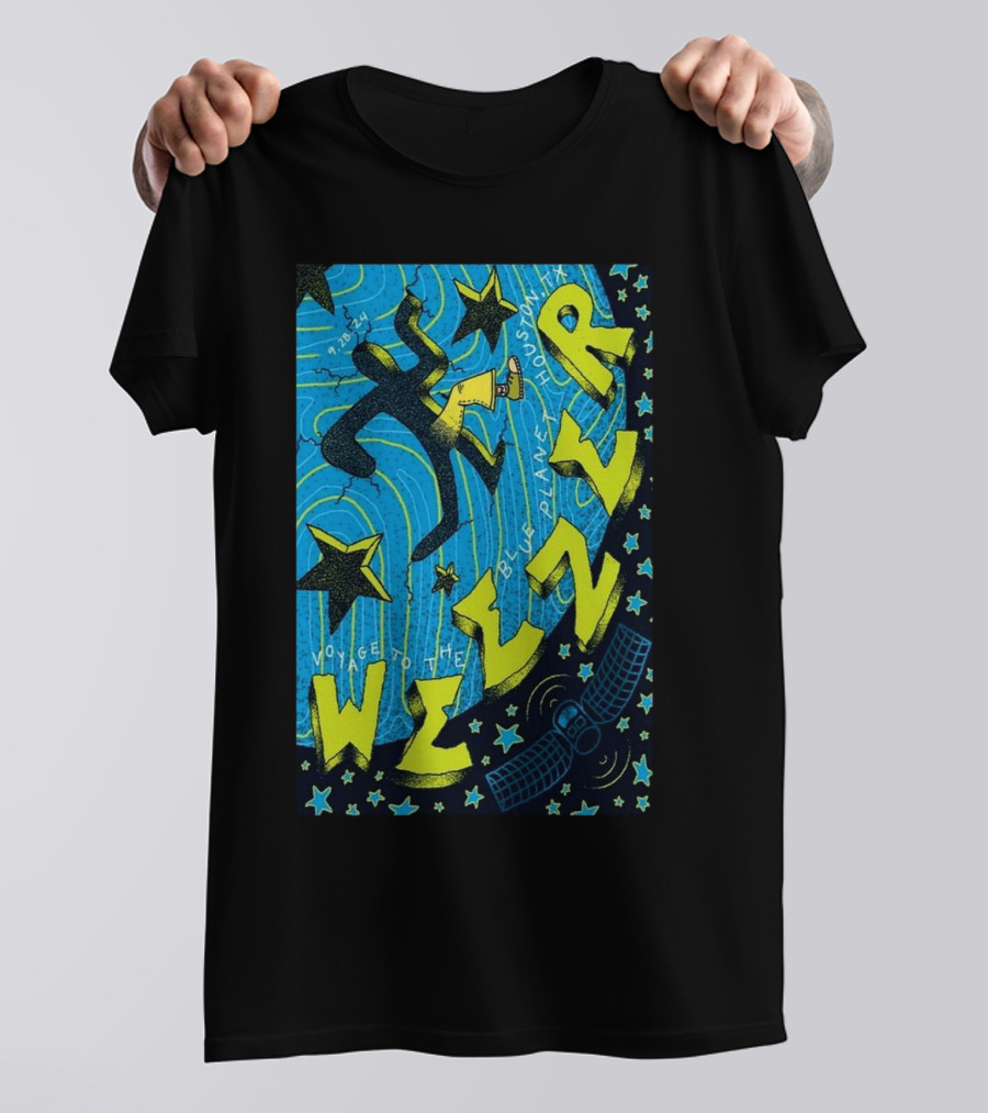 Weezer Voyager Blue Planet Houston TX September 28 2024 Live Concert T-Shirt