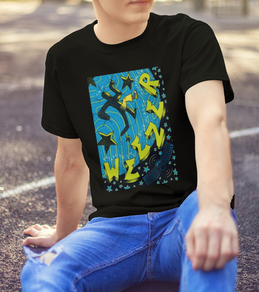 Weezer Voyager Blue Planet Houston TX September 28 2024 Live Concert T-Shirt