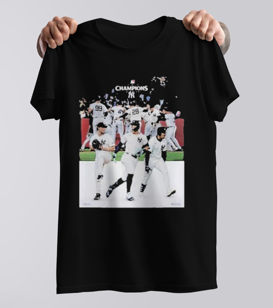 Yankees Champions 2024 Celebration MLB Players T-Shirt