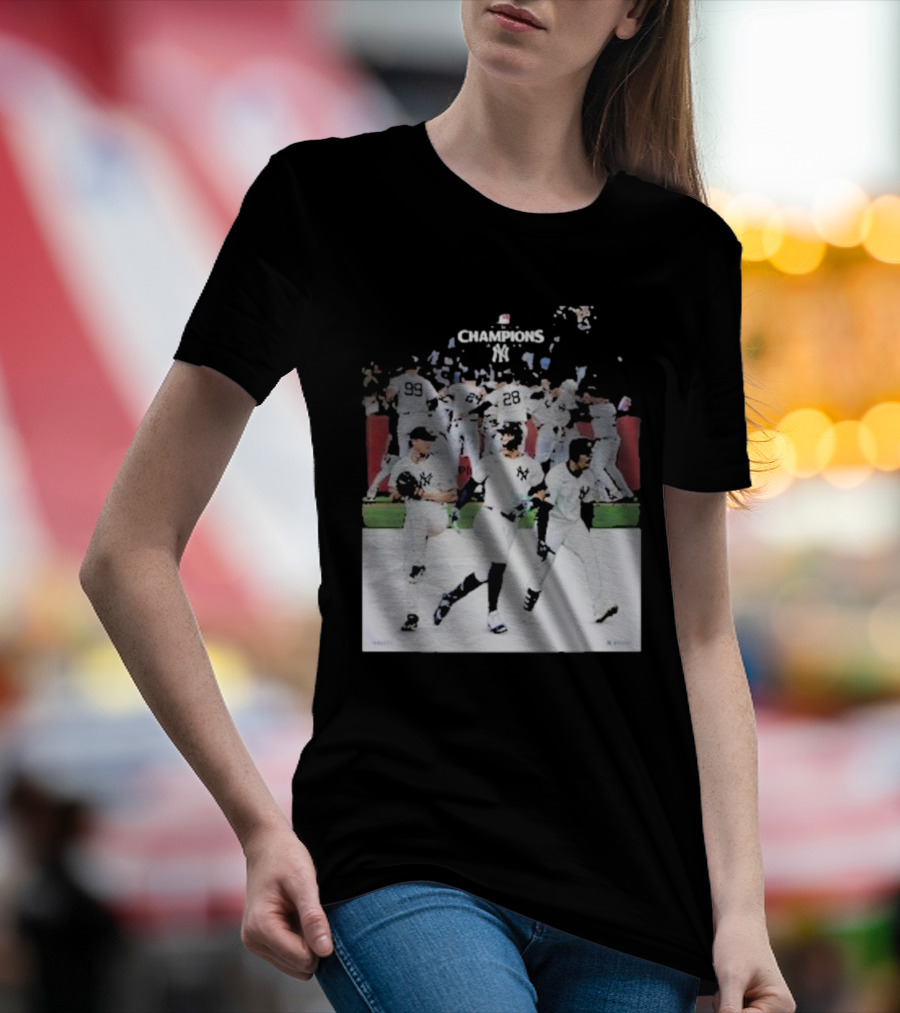 Yankees Champions 2024 Celebration MLB Players T-Shirt