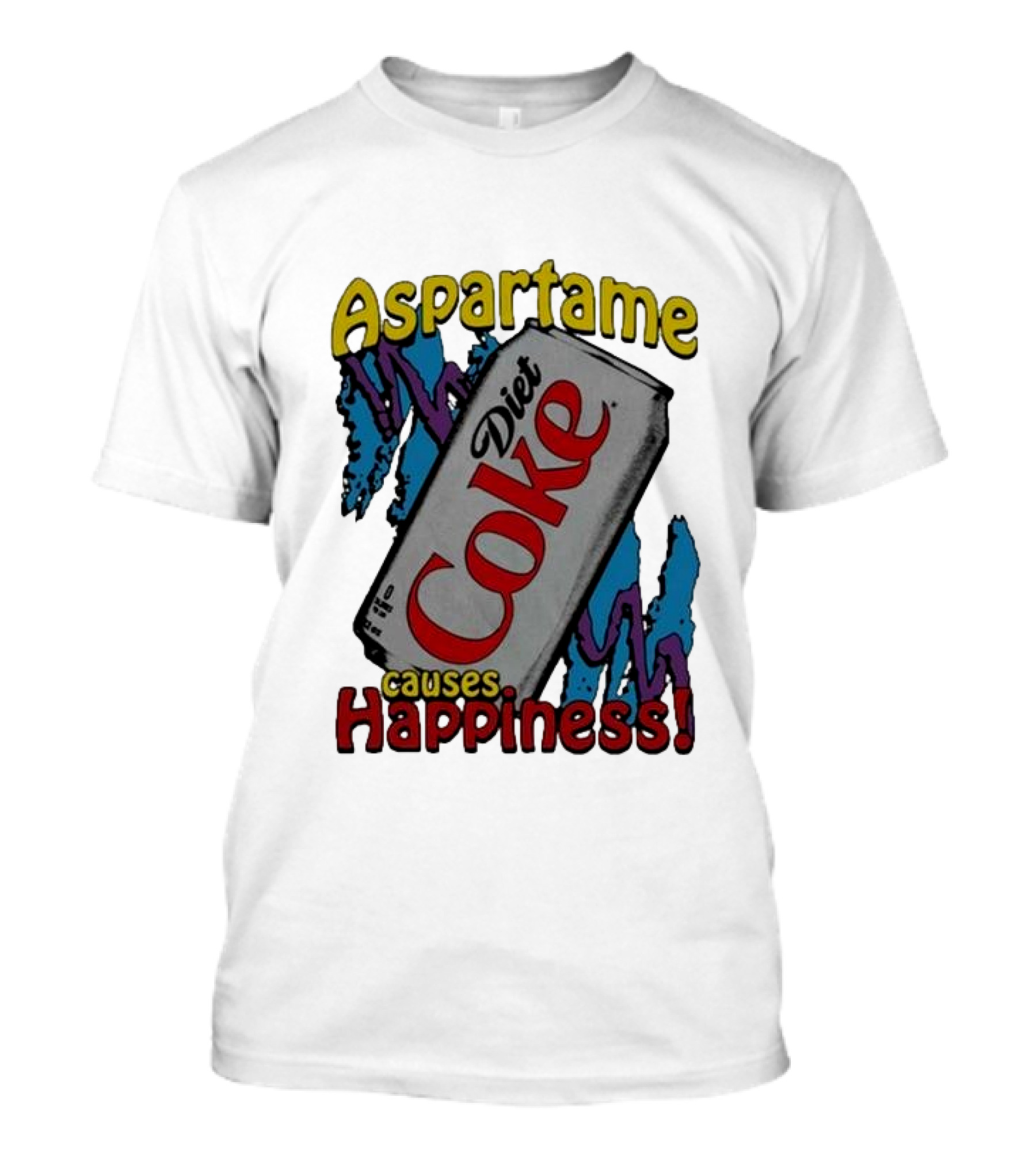 Aspartame Causes Happiness Diet Coke Can Retro T-Shirt
