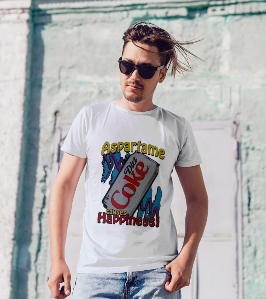 Aspartame Causes Happiness Diet Coke Can Retro T-Shirt