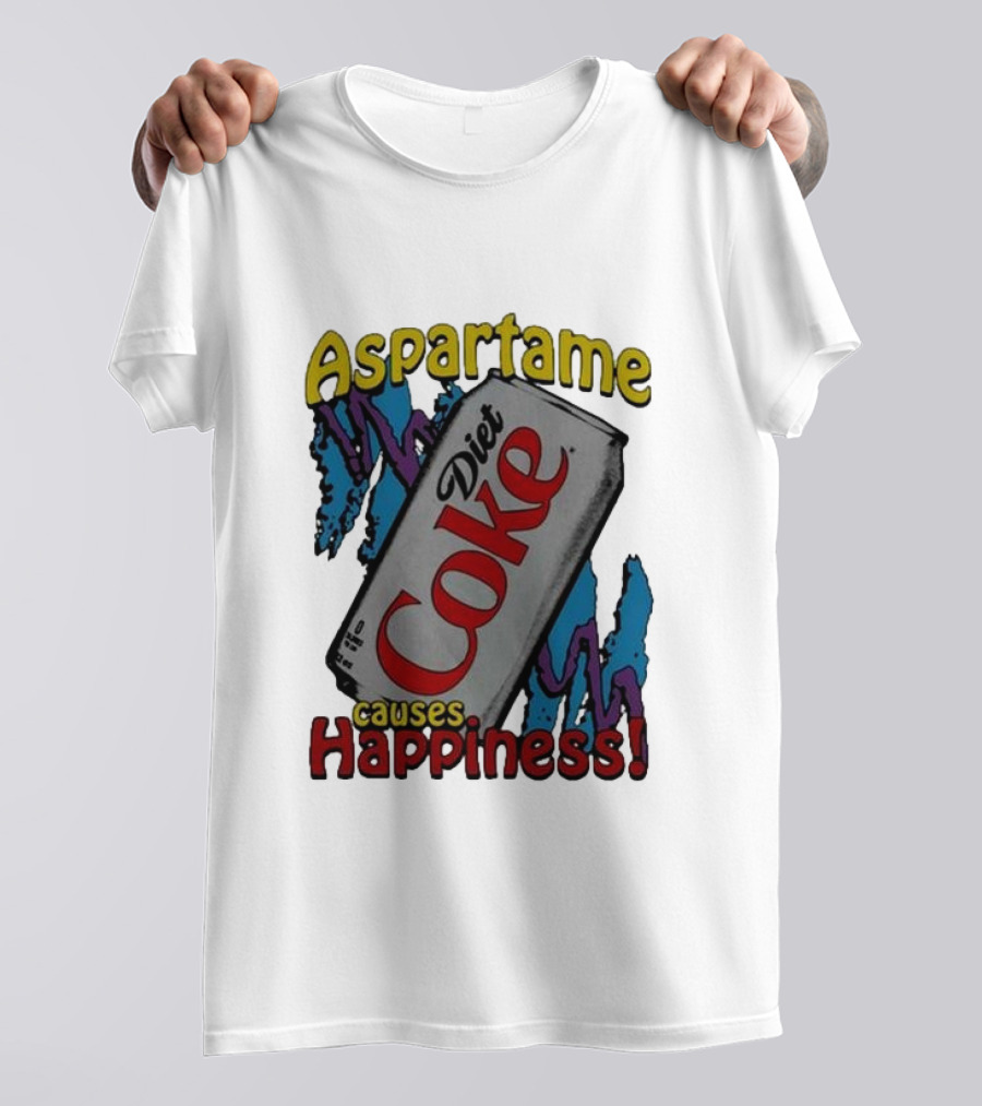 Aspartame Causes Happiness Diet Coke Can Retro T-Shirt