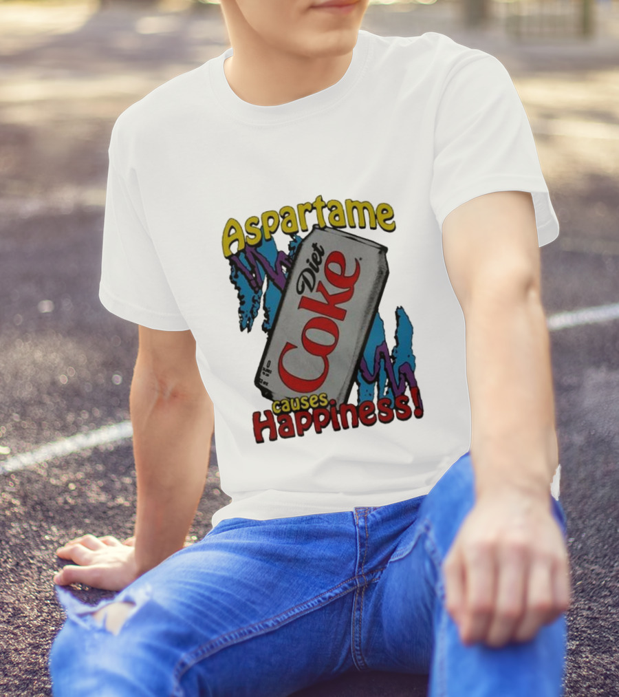 Aspartame Causes Happiness Diet Coke Can Retro T-Shirt
