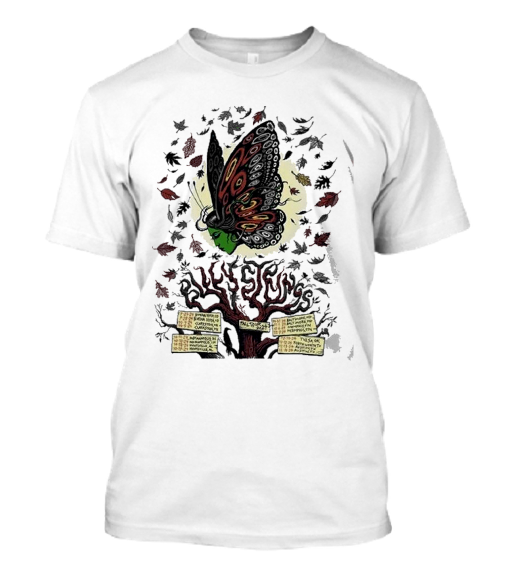 Billy Strings Fall 2024 Tour Butterfly Tree Leaves T-Shirt