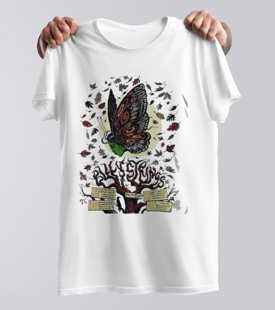 Billy Strings Fall 2024 Tour Butterfly Tree Leaves T-Shirt
