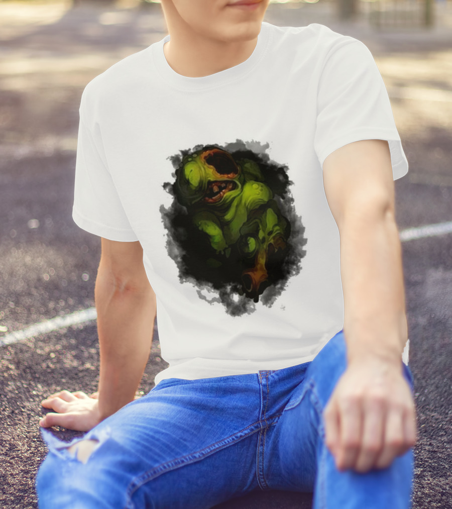 Binding Of Isaac Four Souls Pestilence Creepy Green Monster Card T-Shirt