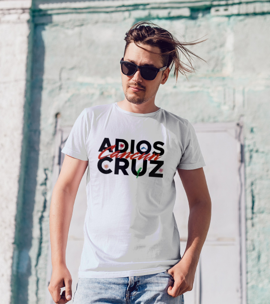 Colin Allred Adios Cancun Cruz Palm Tree Tropical Parrot T-Shirt