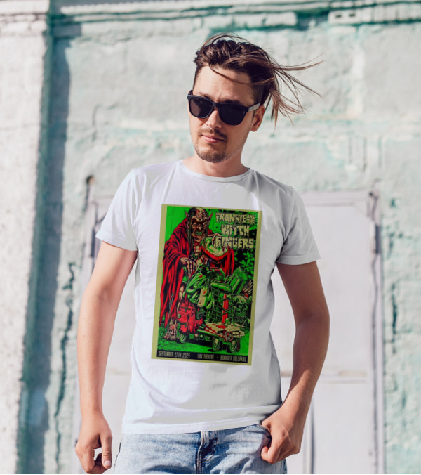 Frankie And The Witch Fingers Fox Theatre Boulder Colorado September 27th 2024 Concert Poster Alien Creature T-Shirt