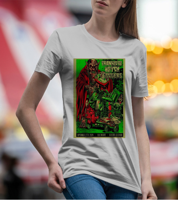 Frankie And The Witch Fingers Fox Theatre Boulder Colorado September 27th 2024 Concert Poster Alien Creature T-Shirt