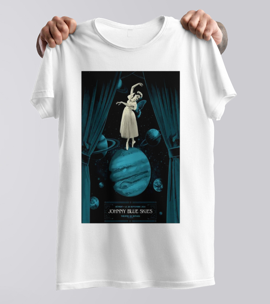Johnny Blue Skies Detroit Sep 28 2024 Fox Theatre Planetary Performance T-Shirt