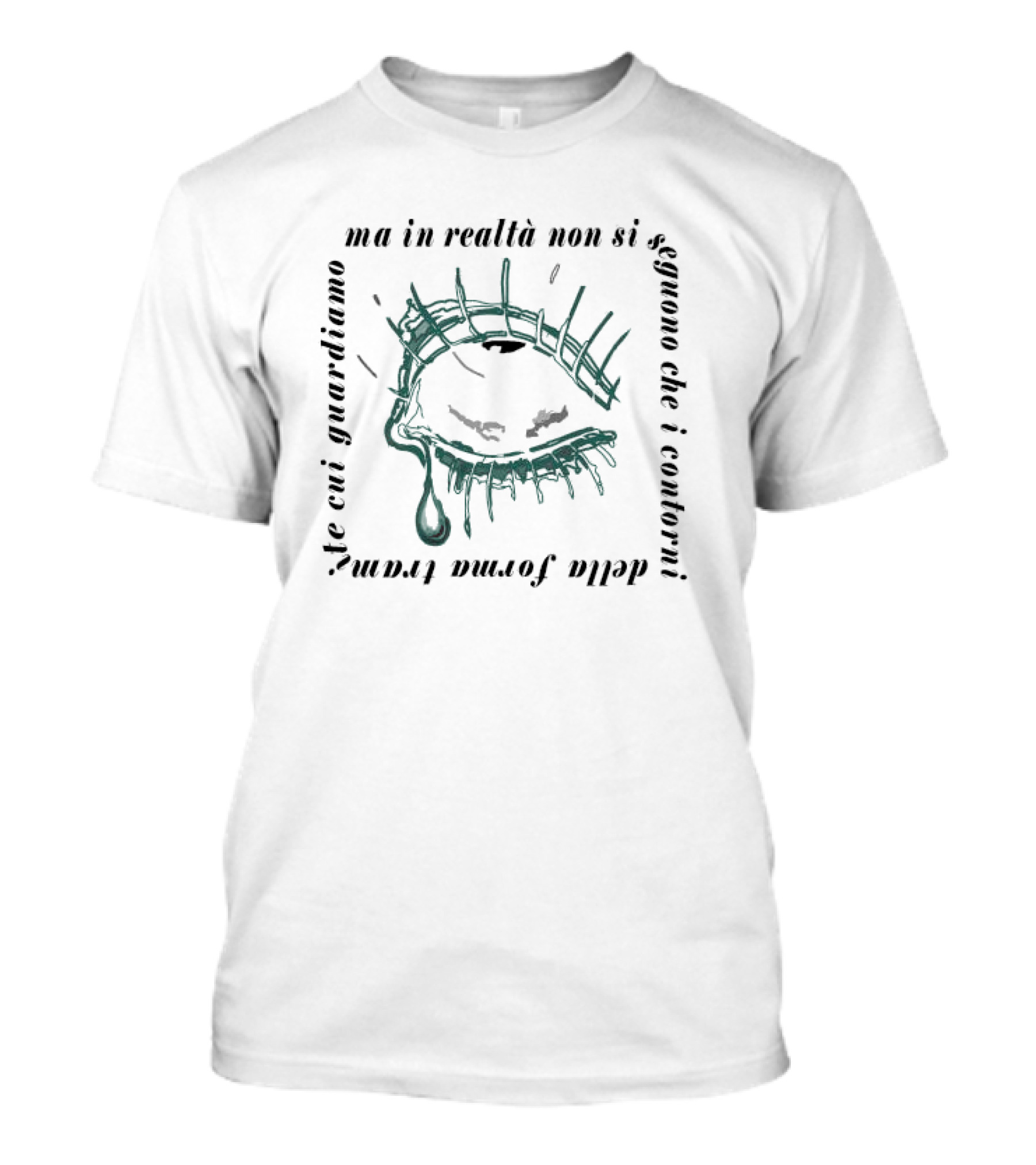 Ma In Realtà Non Si Seguono Che I Contorni Della Forma Tramite Cui Guardiamo Eye T-Shirt