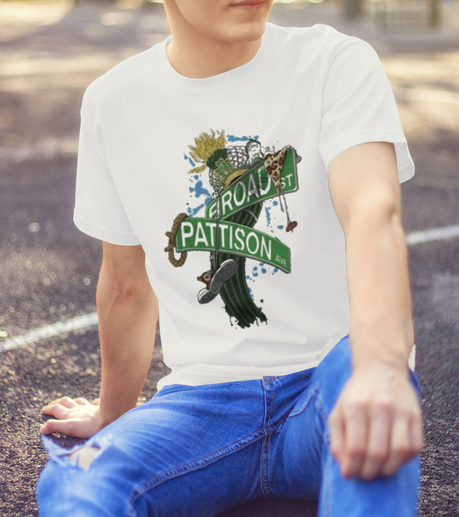 Philly Broad Street Pattison Avenue Sports And Iconic Symbols Compilation T-Shirt