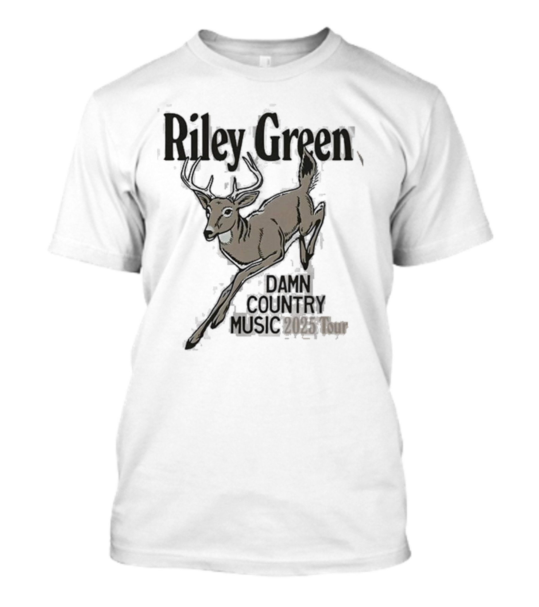 Riley Green Damn Country Music 2025 Tour Deer T-Shirt