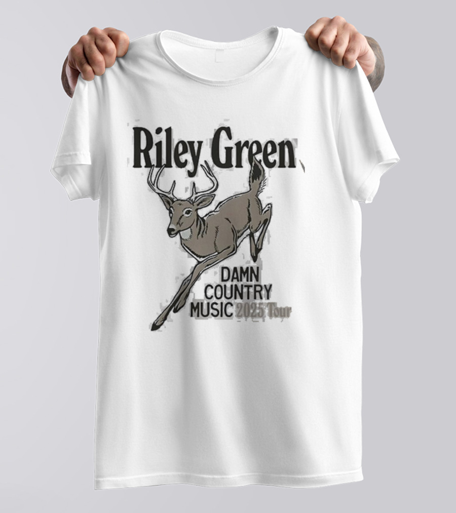 Riley Green Damn Country Music 2025 Tour Deer T-Shirt