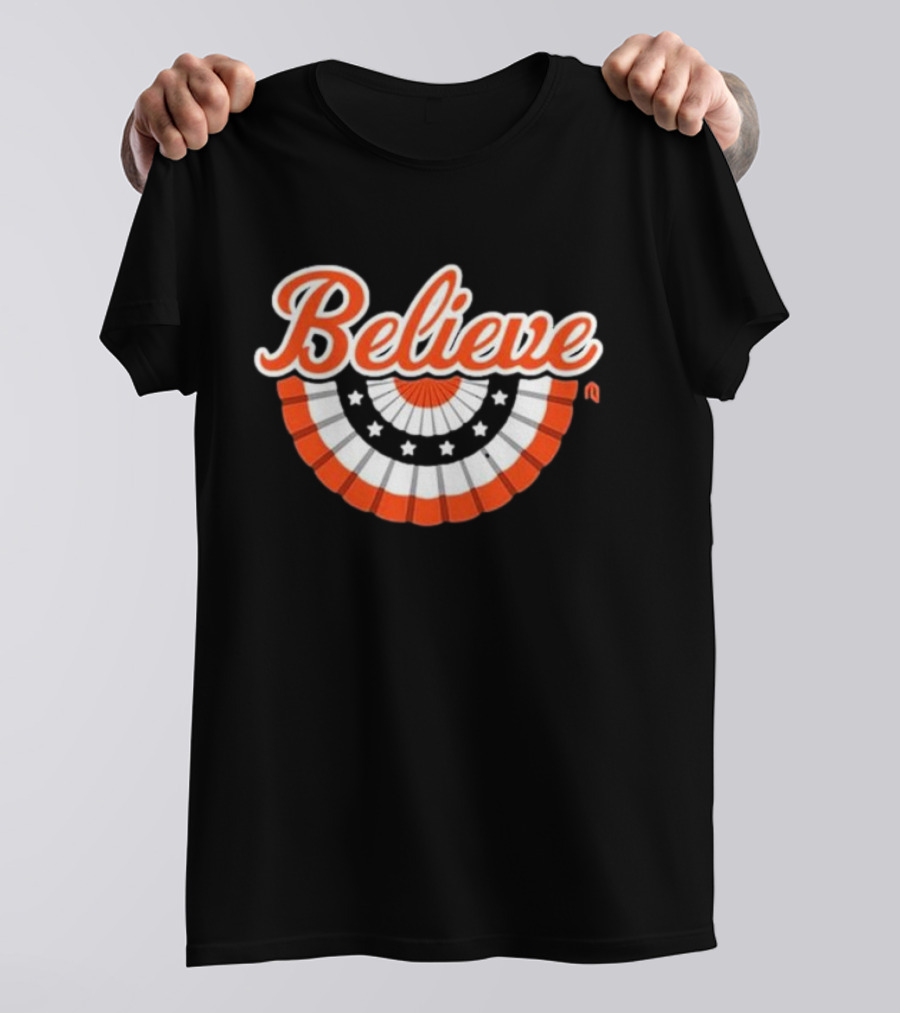 Believe Playoffs 2024 Stars Stripes Banner T-Shirt