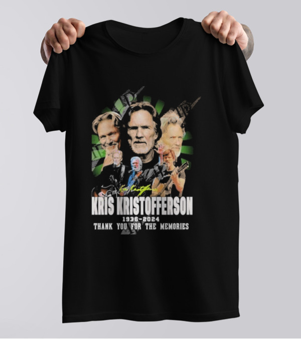 Kris Kristofferson 1936-2024 Thank You For The Memories T-Shirt