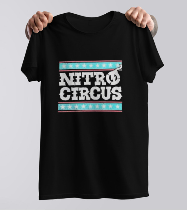 Nitro Circus Extreme Sports Large Tour Logo With Stars T-Shirt