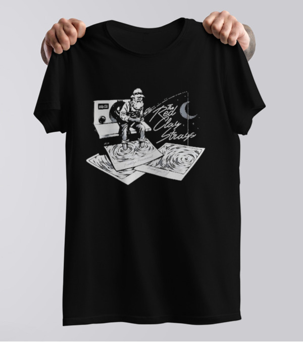 The Red Clay Strays October 1 2024 Brooklyn Ny Event Vinyl Fisherman Record Player Moon T-Shirt