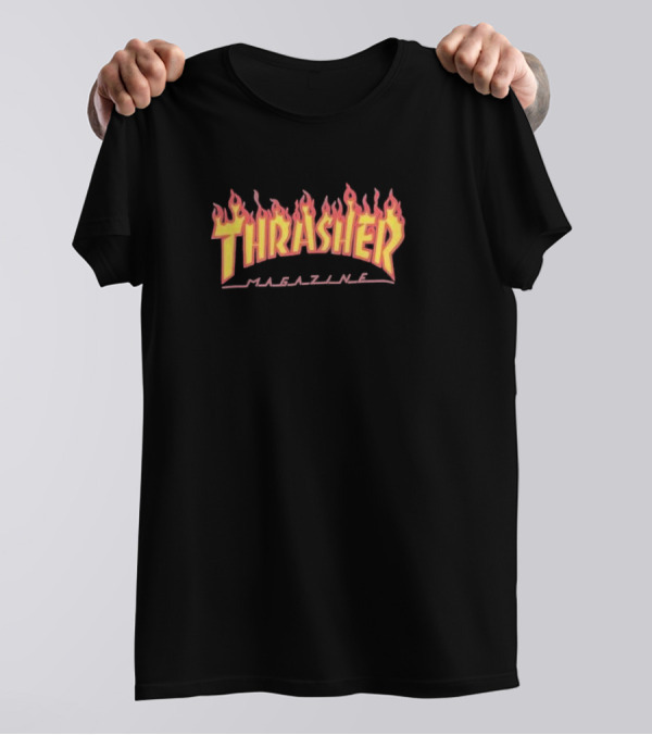 Thrasher Magazine Flame Logo Surf Skate T-Shirt