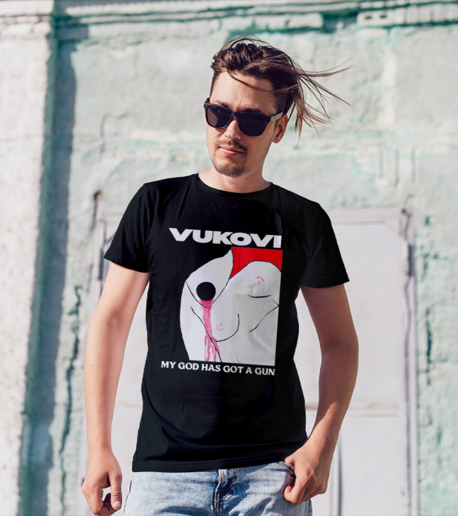 Vukovi My God Has Got A Gun Bold Graphic Concept T-Shirt
