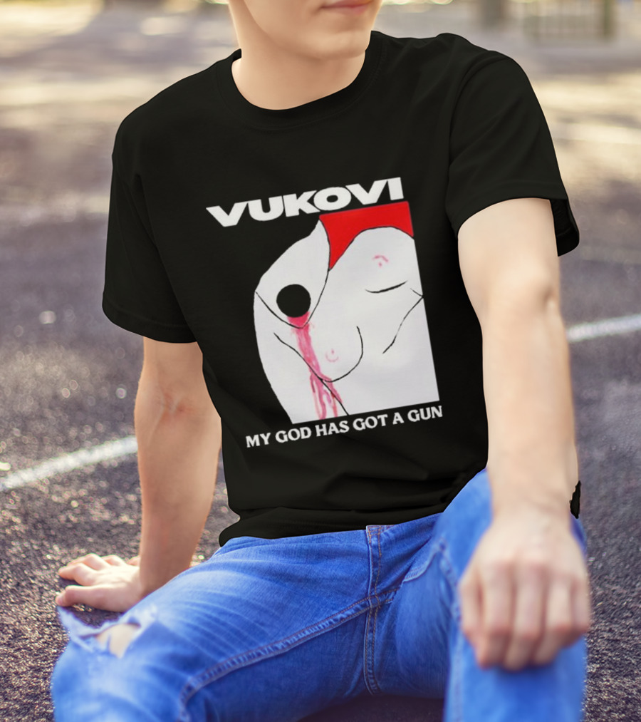 Vukovi My God Has Got A Gun Bold Graphic Concept T-Shirt