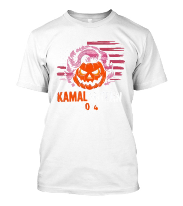 Kamalantern 2024 Retro Halloween Jack-o’-Lantern American Flag T-Shirt