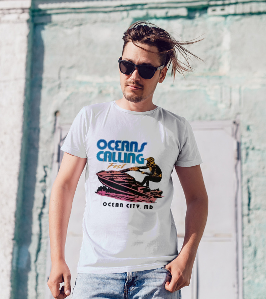 Oceans Calling Fest Ocean City MD Jetski T-Shirt
