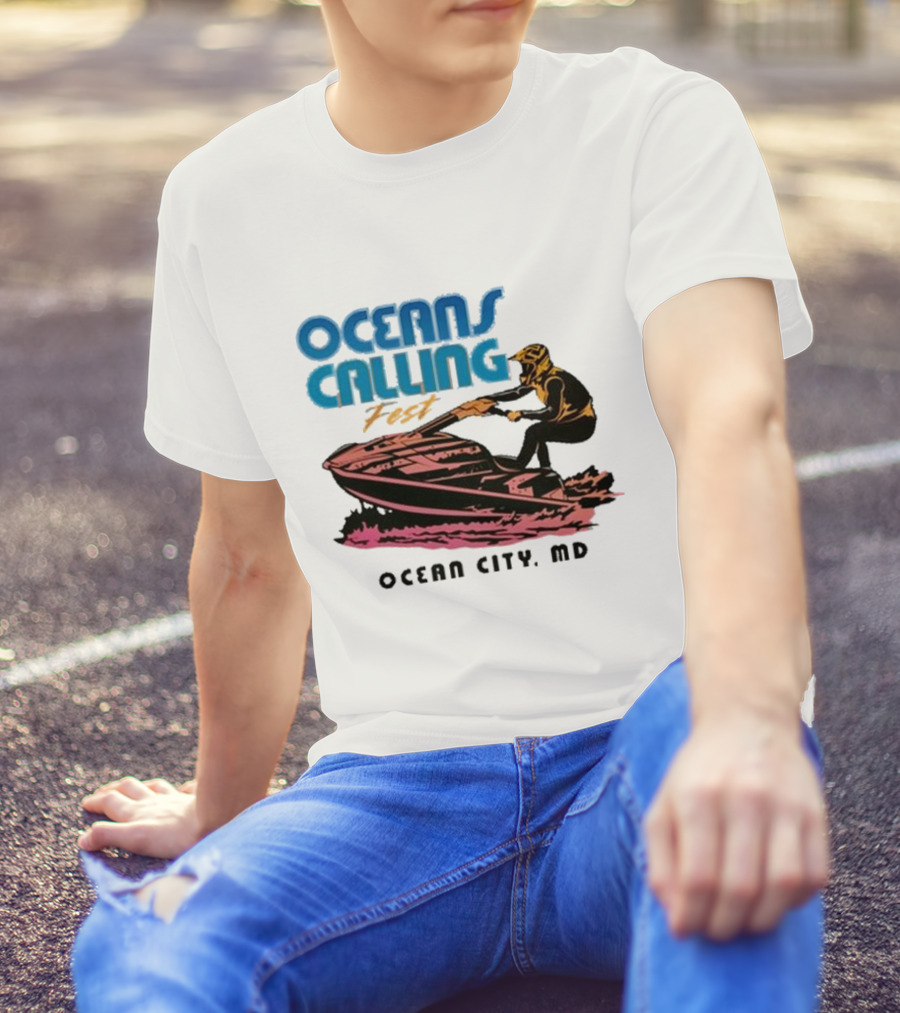 Oceans Calling Fest Ocean City MD Jetski T-Shirt