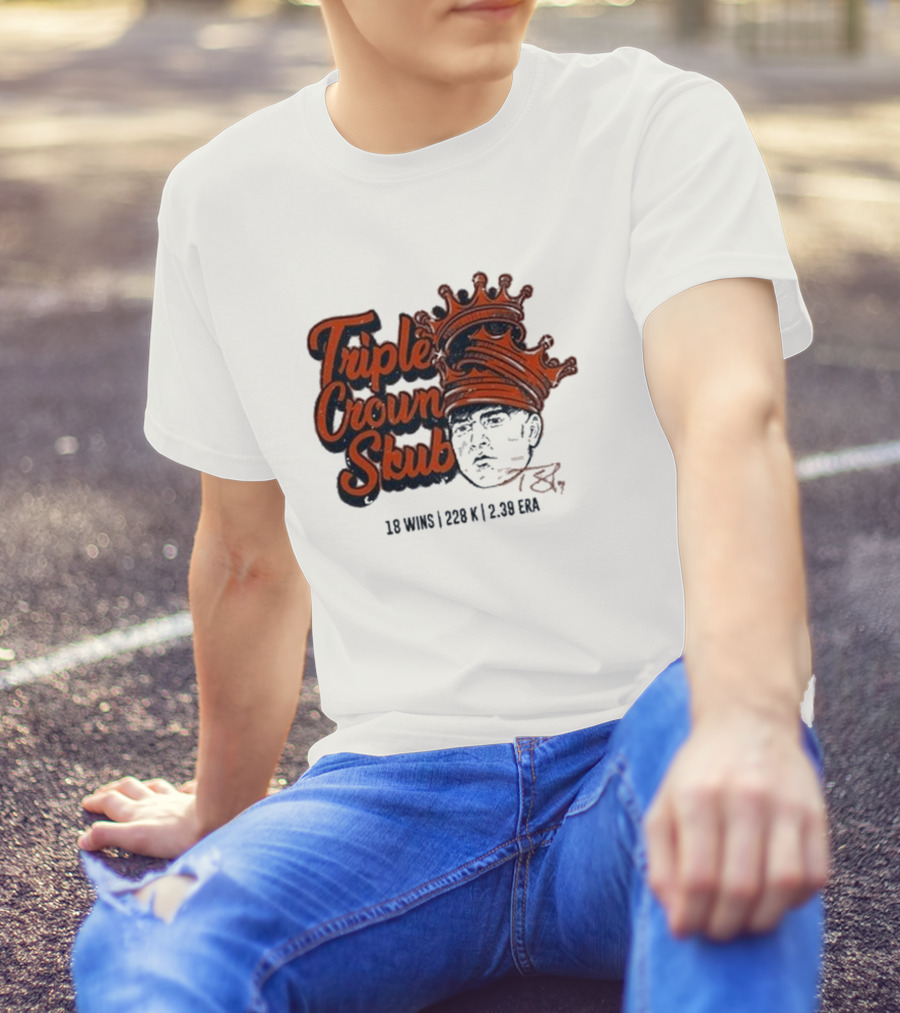 Tarik Skubal Triple Crown 18 Wins 228K 2.39 ERA Detroit Tigers T-Shirt