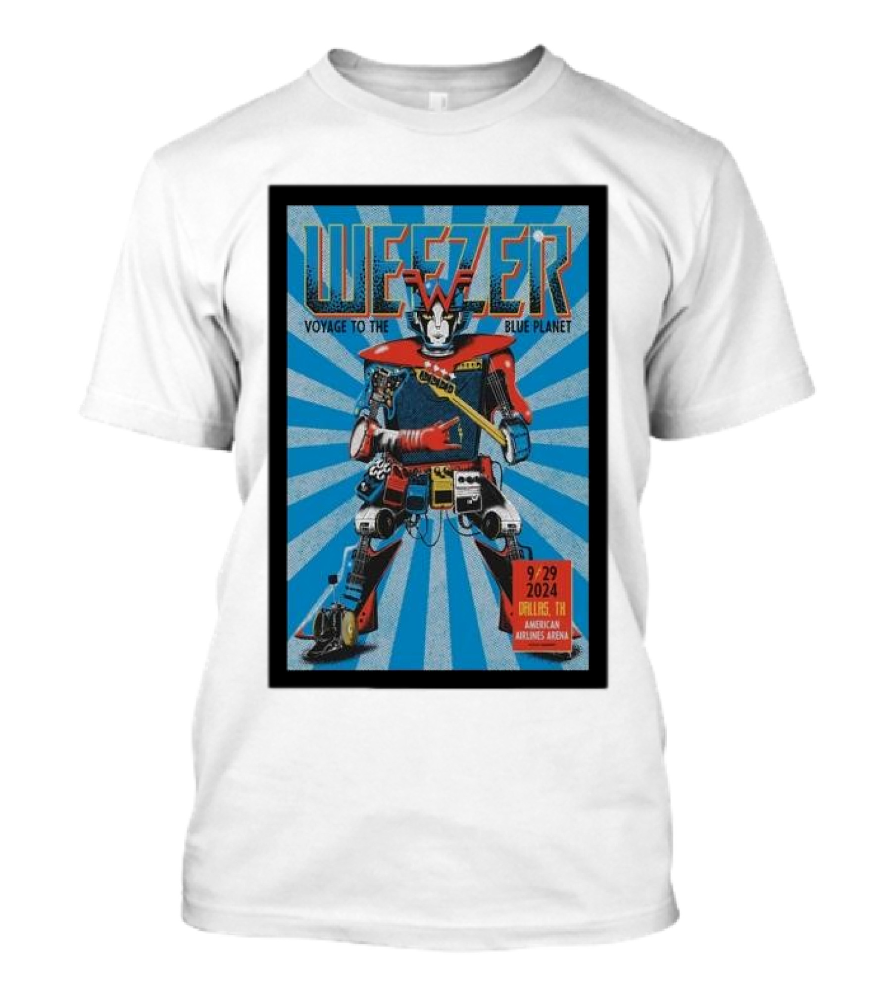 Weezer Voyage To The Blue Planet Dallas TX September 29 2024 American Airlines Center T-Shirt