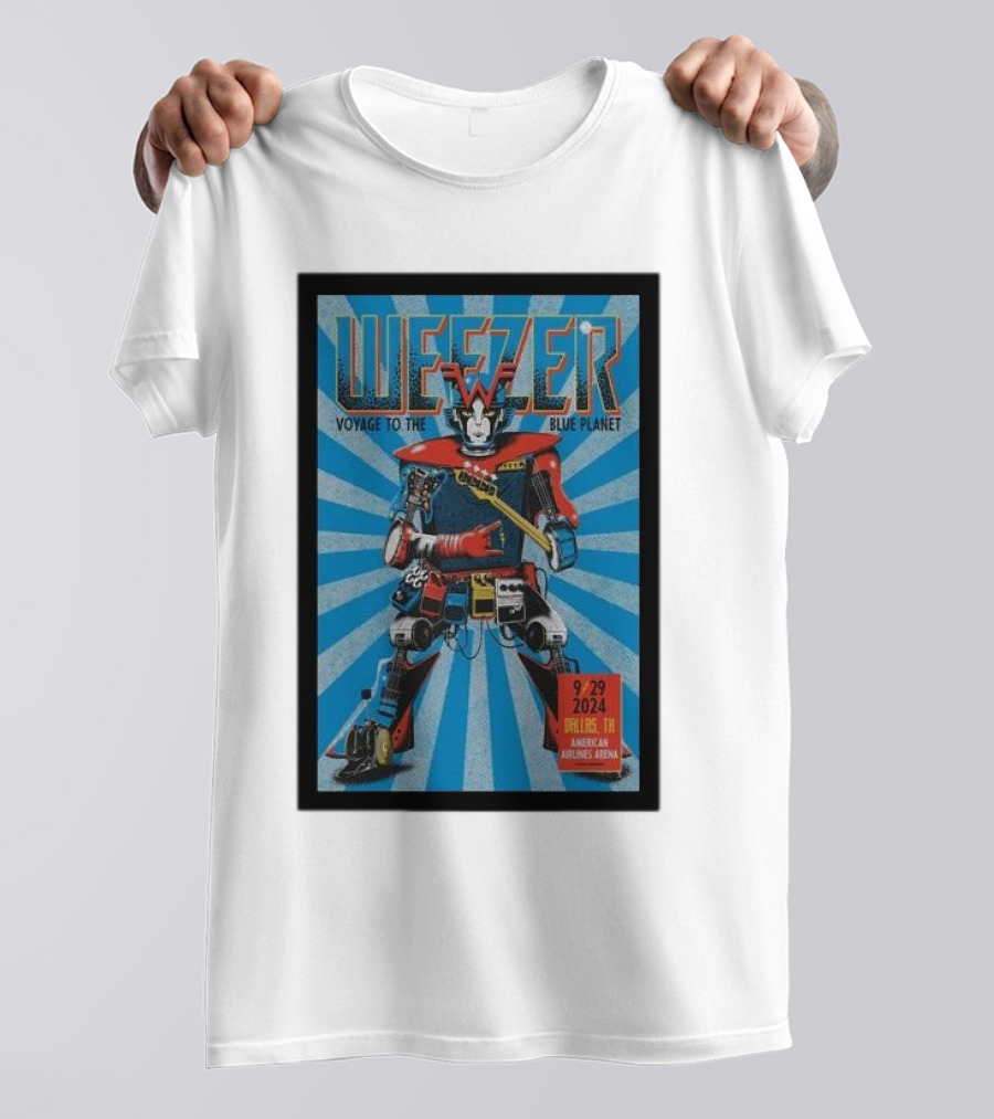 Weezer Voyage To The Blue Planet Dallas TX September 29 2024 American Airlines Center T-Shirt